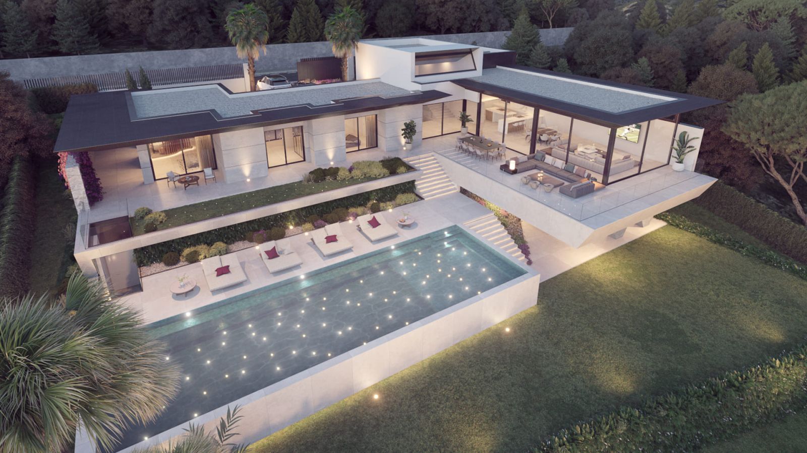 05 luxury villa pool aerial